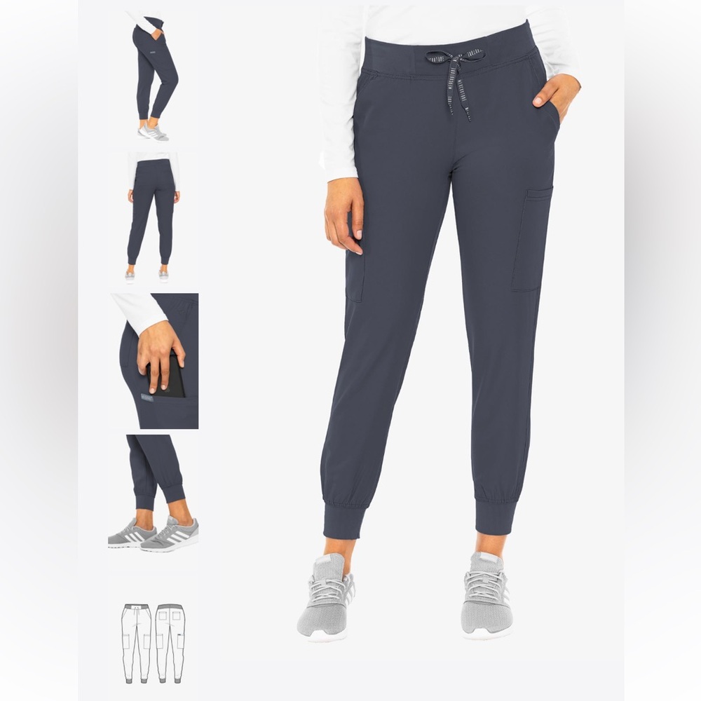 Med Couture XS Insight Pewter Jogger Scrub Set - Picture 14 of 15